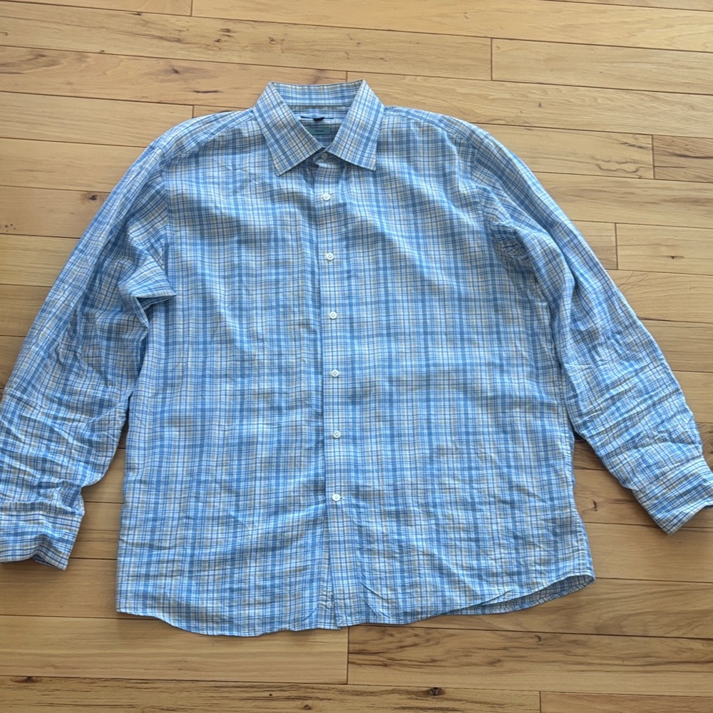 Blue Plaid Men's Shirt